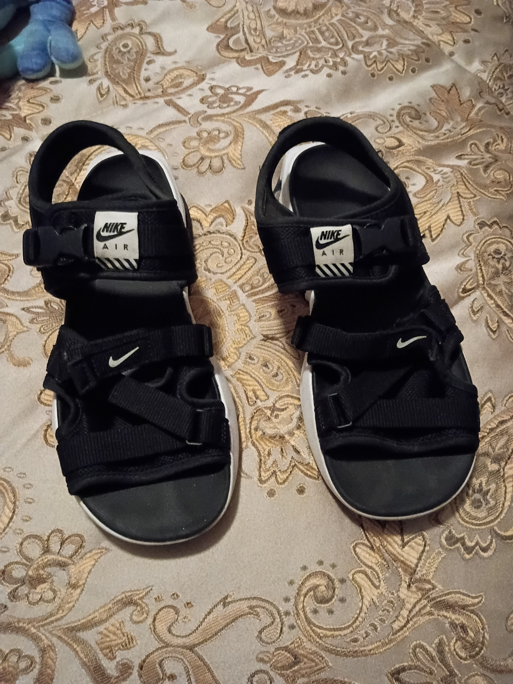 Nike Black and White Air Strap Women's Sandals